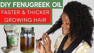 DIY FENUGREEK OIL FOR FASTER amp THICKER GROWING HAIR [upl. by Leiru]