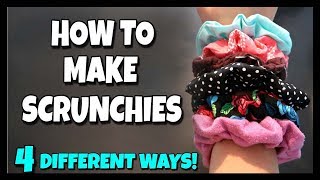 4 Ways To Make Scrunchies 📍 How To With Kristin [upl. by Amein]