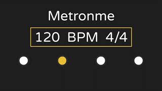 Metronome  120 BPM  44 Time with Accent [upl. by Aihsekan995]