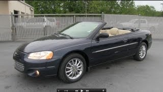 2002 Chrysler Sebring Limited Convertible Start Up Exhaust and In Depth Tour [upl. by Eudora]