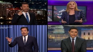 Late Night Hosts React to Donald Trumps Win [upl. by Ainoyek]