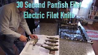 30Second Panfish Filet  How To Use an Electric Knife [upl. by Kam915]