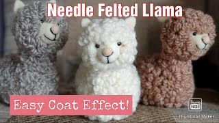 Fantastic BEGINNER Needle Felt Project  My Cute Lazy Llamas  FULL TUTORIAL  Felting Wool Animals [upl. by Tomaso]