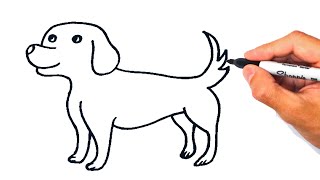 Cómo dibujar un Perro Muy Fácil  Dibujo de Perro [upl. by Dent956]