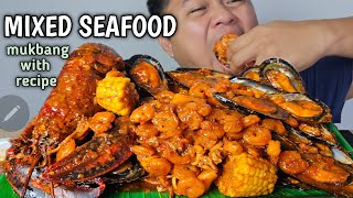 SPICY MIXED SEAFOOD  INDOOR COOKING  MUKBANG PHILIPPINES [upl. by Alix]