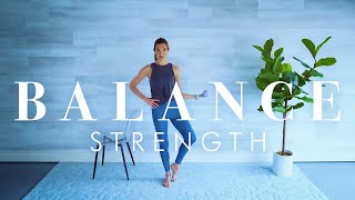 Balance Strength amp Core Workout to Improve Stability for Beginners amp Seniors [upl. by Venuti290]