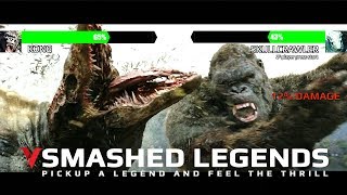 KING KONG VS SKULLCRAWLER with healthbars  EPIC VERSION [upl. by Goodson]