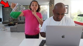 SLIME PRANK ON MY DAD [upl. by Kennard913]