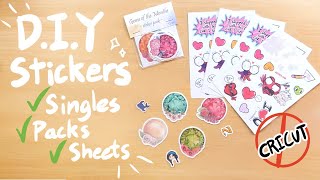 DIY Stickers Singles Packs and Sheets  NO CRICUT NEEDED [upl. by Analart]