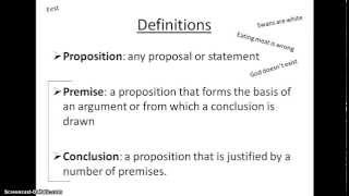 Propositions premises and conclusions [upl. by Aznola437]