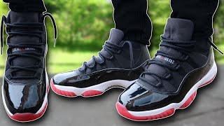 How To Lace Jordan 11 Breds 4 Ways w ON FEET  Featuring Breds 2019 THE BEST WAY [upl. by Outhe]