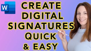 How to Create Digital Signatures in Word – Quick and Easy Tutorial – Transparent Background [upl. by Noinatrad]