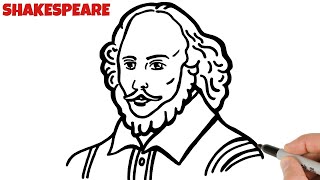 How to Draw William Shakespeare Easy [upl. by Alessandra]