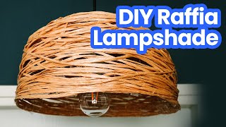 Raffia Lampshade Tutorial  DIY Boho Style Home Decor [upl. by Moritz]