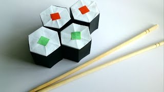 DIY Origami Sushi Rolls  Paper Sushi Rolls [upl. by Hsital]