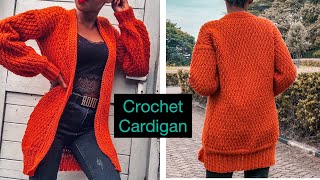 Easy Crochet Cardigan [upl. by Aicelef]