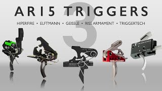 AR15 Trigger Comparison  Hiperfire Elftmann Geissele Rise Armament Triggertech [upl. by Lodge]