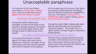 Summarizing Paraphrasing and Quoting A Guide to Doing it Right [upl. by Lainad]