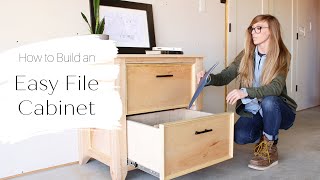 How to Build an EASY File CabinetUsing Plywood and 2x4s [upl. by Zabrina]