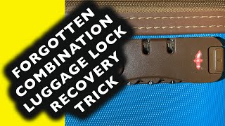 How to Unlock Forgotten TSA Combo Dial Lock EASY [upl. by Inavihs548]