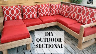 DIY Outdoor Sectional  Easy MONEY SAVING Tutorial [upl. by Aufa]