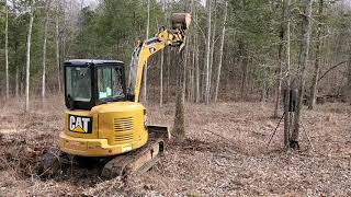 How to Clear land with a 3055 excavator [upl. by Wehhtam264]