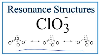 Resonance Structures for ClO3  Chlorate ion [upl. by Harrow]