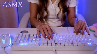 ASMR  TECLADO MECÂNICO  LUZES RELAXANTES No Talking [upl. by Zailer]