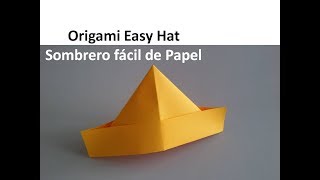 HOW TO MAKE A SIMPLE ORIGAMI HAT 🤠 DIY PAPER CRAFTS  Cómo Hacer un Sombrero de Papel Fácil [upl. by Itnahs8]