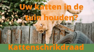 Kattenschrikdraad op schutting en uw katten blijven in de tuin  Schrikdraad Online [upl. by Oza]