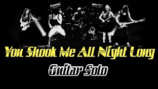 ACDC  You Shook Me All Night Long Solo Backing Track [upl. by Plate603]