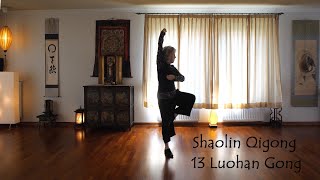 Shaolin Qigong 13 LUOHAN GONG 羅漢十三式 HD [upl. by Nwahsav]