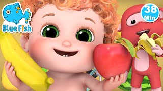 Apples and Bananas Two  kids cartoon  Blue Fish baby songs amp Kids Songs  4K videos 2023 [upl. by Sisak231]