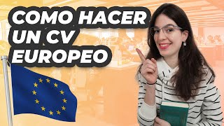 🤷‍♂️¿COMO hacer un CURRICULUM 📋 vitae en FORMATO EUROPEO  TUTORIAL BÁSICO [upl. by Scrivings893]