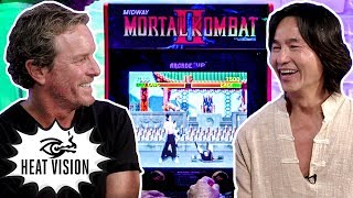 Mortal Kombat Stars Play Mortal Kombat Robin Shou vs Linden Ashby  Heat Vision [upl. by Sualkcin]