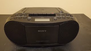 Sony CFDS70 CD Radio Cassette Recorder Boombox Review [upl. by Nigem701]