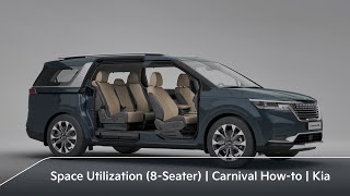 Efficient SeatingSpace Utilization 8Seater｜Carnival Howto｜Kia [upl. by Adel]