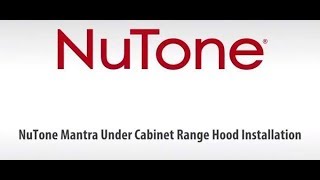 NuTone Mantra AVSF1 AVDF1 Single Blower Under Cabinet Range Hood Installation [upl. by Nart]