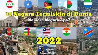 10 Negara Termiskin di Dunia 2022 [upl. by Arytas210]