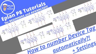 EPLAN P8 Tutorial How to number Device Tag automatically Renumbering compete project Settings [upl. by Nonnel]