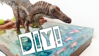 DIY realistic Dinosaur Diorama with water effect [upl. by Ute]