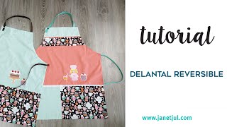 Cómo hacer un Delantal Reversible  Tutorial fácil y sencillo [upl. by Latsirk878]