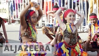 Barranquilla carnival celebrates Colombian folklore [upl. by Ibson]