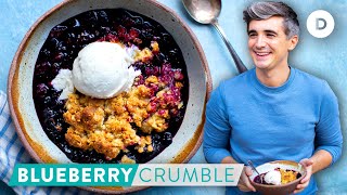 RECIPE The Easiest BLUEBERRY Crisp Crumble 6 Ingredient DESSERT [upl. by Aikemot]