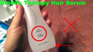 ✅ How To Use BioSilk Therapy Hair Serum Review [upl. by Aynek924]