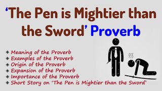 The Pen is Mightier than the Sword  Proverb in English [upl. by Carny]