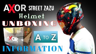 AXOR HELMET UNBOXING BENGALI  AXOR STREET ZAZU HELMET  A TO Z INFORMATION 2024 [upl. by Hilde]