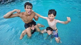 TWIN BOYS vs TWIN BOYS SWIMMING COMPETITION [upl. by Reaht]