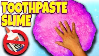 How to make GIANT TOOTHPASTE SLIME without GLUE Super Easy Slime [upl. by Benetta]