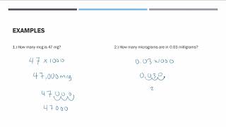 Metric Conversions Converting milligrams mg to micrograms mcg [upl. by Haeckel]